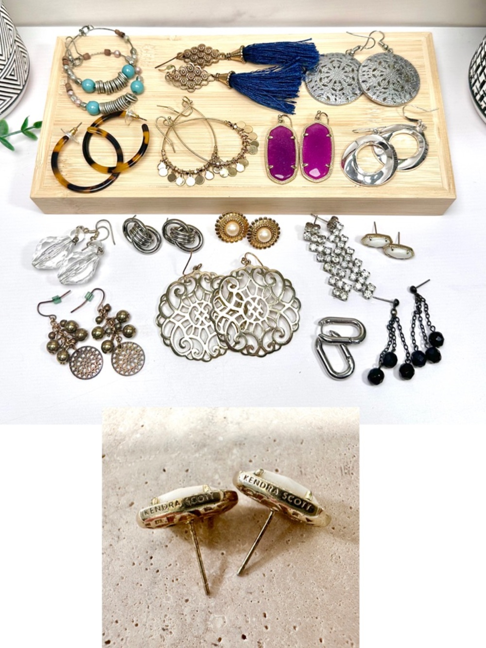 ❤️Earring Essentials Bundle (including MOP Kendra Scott Studs!) - 16 pairs - Picture 2 of 15